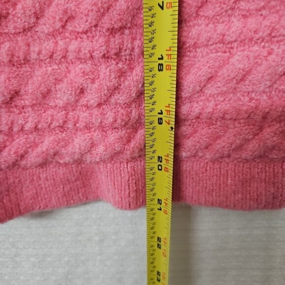 Womens J Crew Sz Lg Sweater Tank Pink Wool Alpaca Soft Barbiecore Festival Boho - Picture 4 of 9